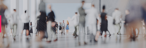 Image of people standing in an open space